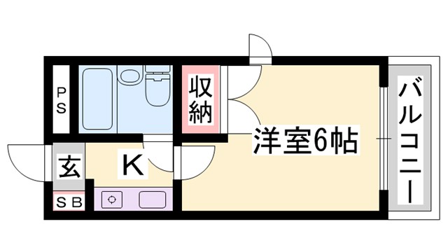 カレッジ北八代の間取り