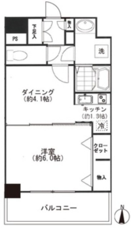 世田谷区奥沢のマンションの間取り