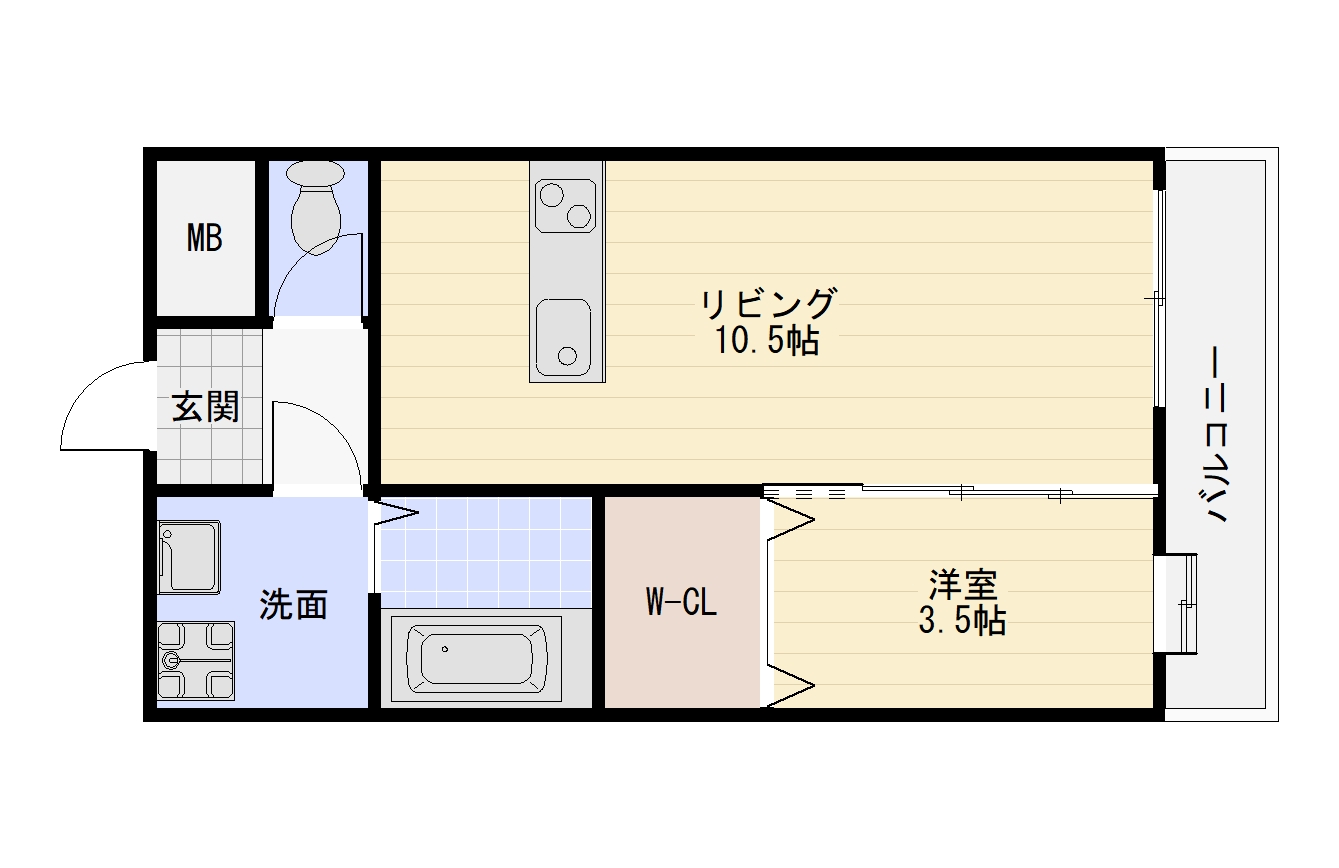 大阪市平野区喜連東のマンションの間取り