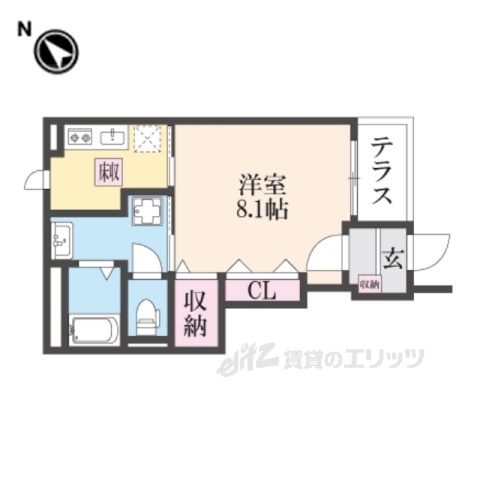 野洲市西河原のアパートの間取り