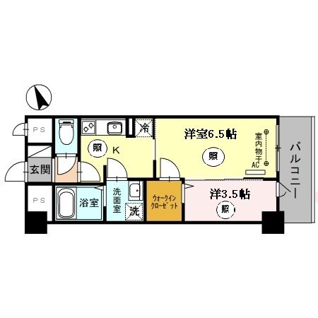 姫路市飾磨区英賀保駅前町のマンションの間取り