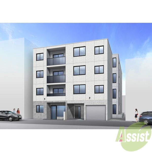 建物外観　完成予想パース　札幌市北区北四十条西「Ｈａｒｎｅｓｓ麻生」