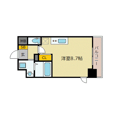 エスリード北浜EASTの間取り写真