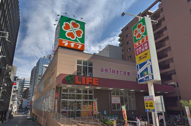 スーパー　ライフ土佐堀店（スーパー）まで584m
