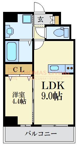 地下鉄箱崎線 千代県庁口駅 徒歩2分 12階建 築6年の間取り写真