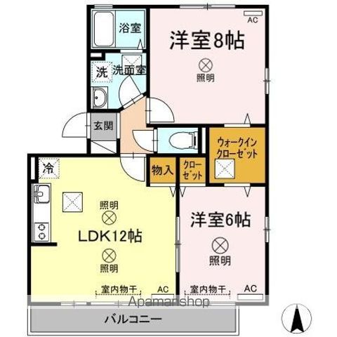 リビングタウン西崎 A棟の間取り写真