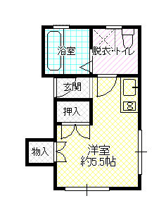 大阪市港区池島のアパートの間取り