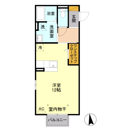 邑楽郡大泉町大字古氷のアパートの間取り