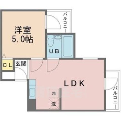 豊中市岡町北のマンションの間取り