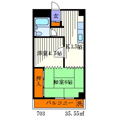 雷門永谷マンションの間取り