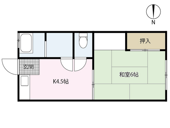 広島市安佐南区伴東のアパートの間取り