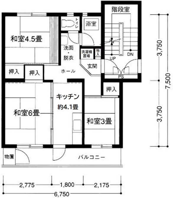 相模原田名 7号棟の間取り