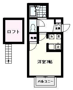 新潟市中央区関新のアパートの間取り