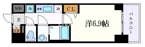 愛知県名古屋市中区丸の内２（マンション）の賃貸物件の間取り