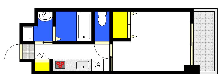 広島市中区八丁堀のマンションの間取り