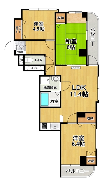 リラス赤木の間取り