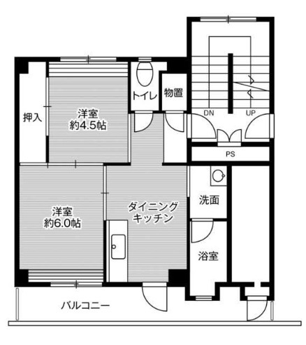 ビレッジハウス馬場2号棟の間取り