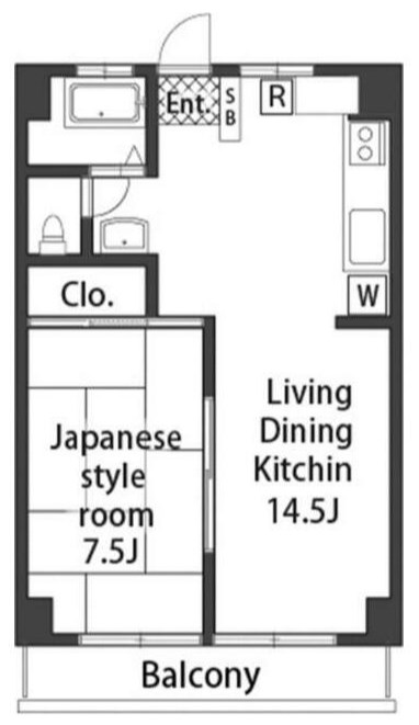 調布市小島町のマンションの間取り