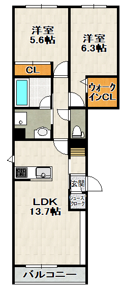 エターナルパレス中山寺の間取り