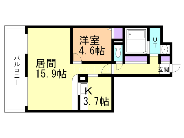 札幌市北区あいの里三条のマンションの間取り