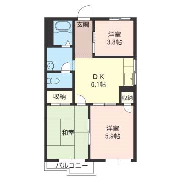 グリーンハイツ愛川Cの間取り