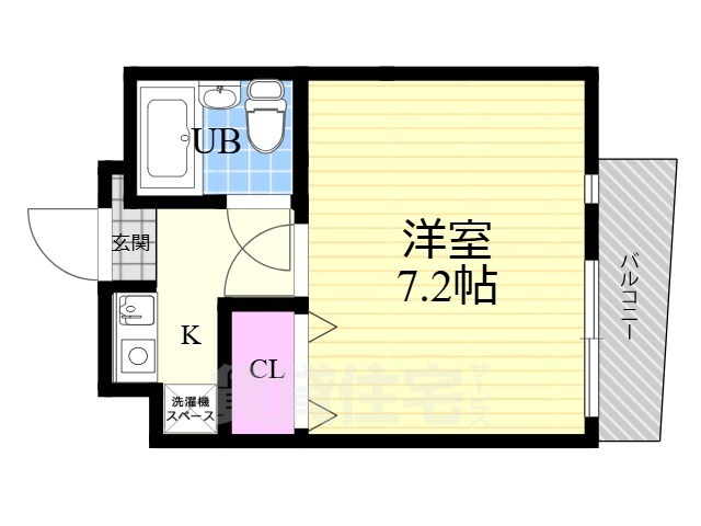 【京都市上京区高台院竪町のマンションの間取り】