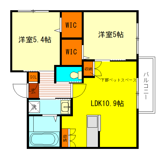 （仮称）回田町ヘーベルメゾンの間取り