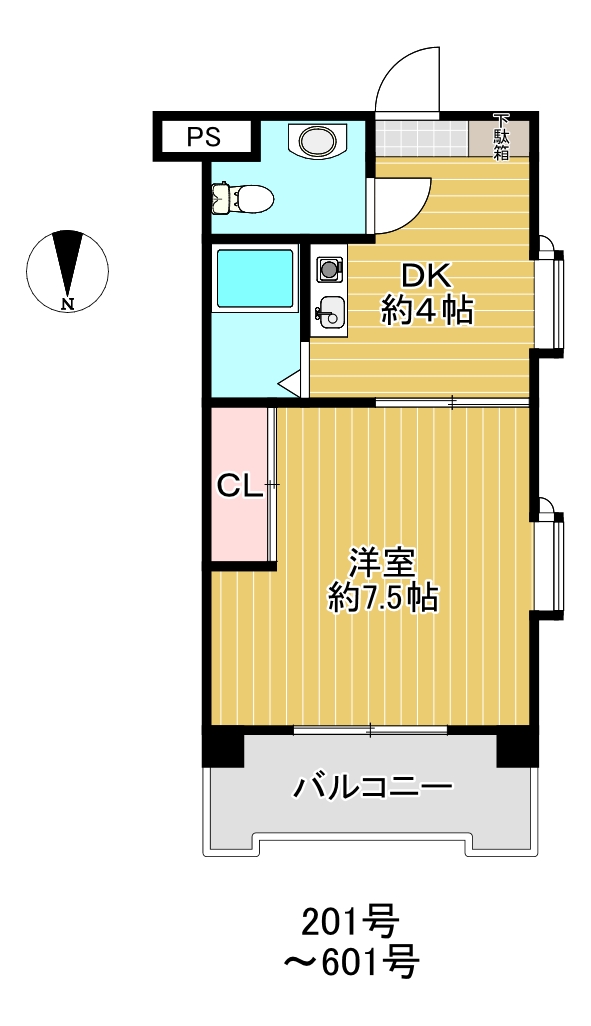 カサ・エルドラード弐番館の間取り