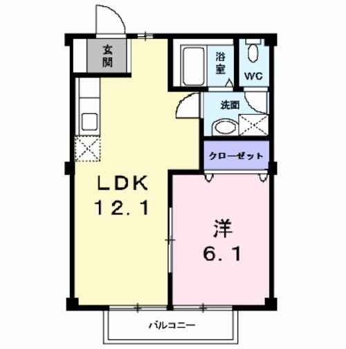 本宮市本宮のアパートの間取り