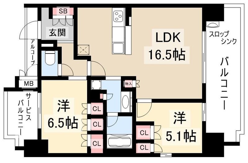 グランパセオ名駅那古野の間取り