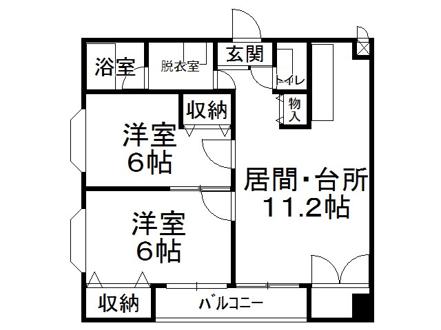 帯広16丁目ビルの間取り