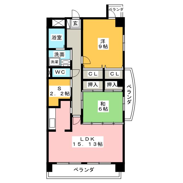 【イーストリバージュの間取り】