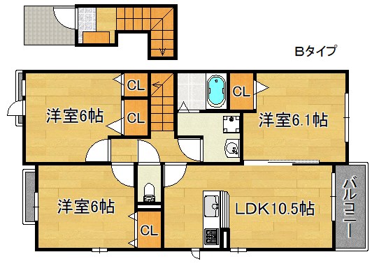 レクラン　エムの間取り