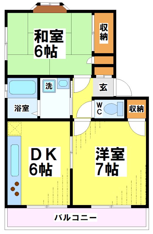 府中市押立町のアパートの間取り