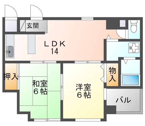 グリシーヌ静徳の間取り