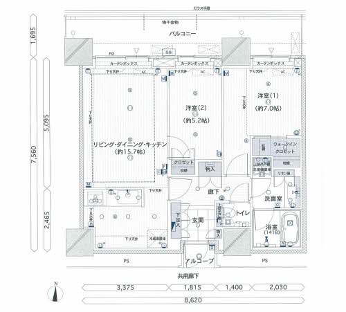 グランドメゾン御園座タワーの間取り