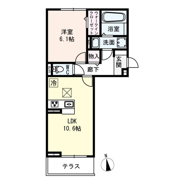 D-room名駅B棟の間取り