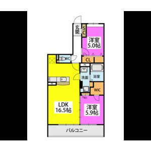 (仮称)プレアL河東の間取り