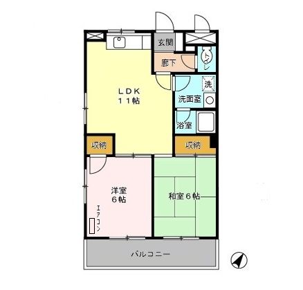 所沢市東所沢和田のマンションの間取り