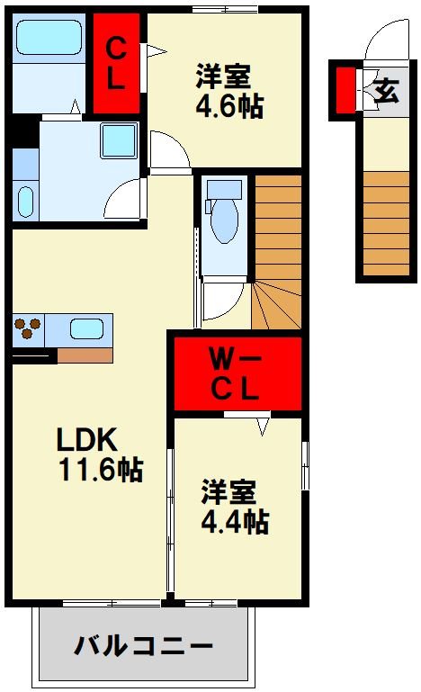 ポルタ宮前の間取り