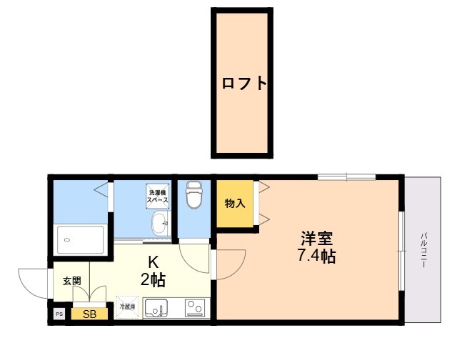 ルート片峰2Ａの間取り