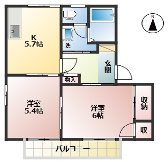 福山市春日町浦上のアパートの間取り