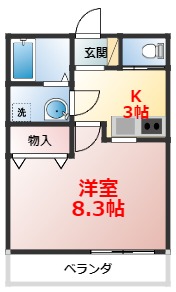 小田原市早川のマンションの間取り