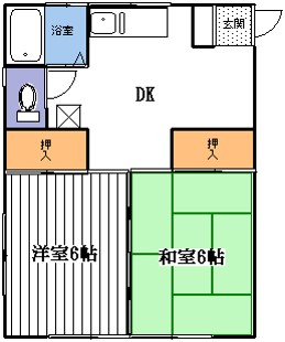 コーポ林Bの間取り