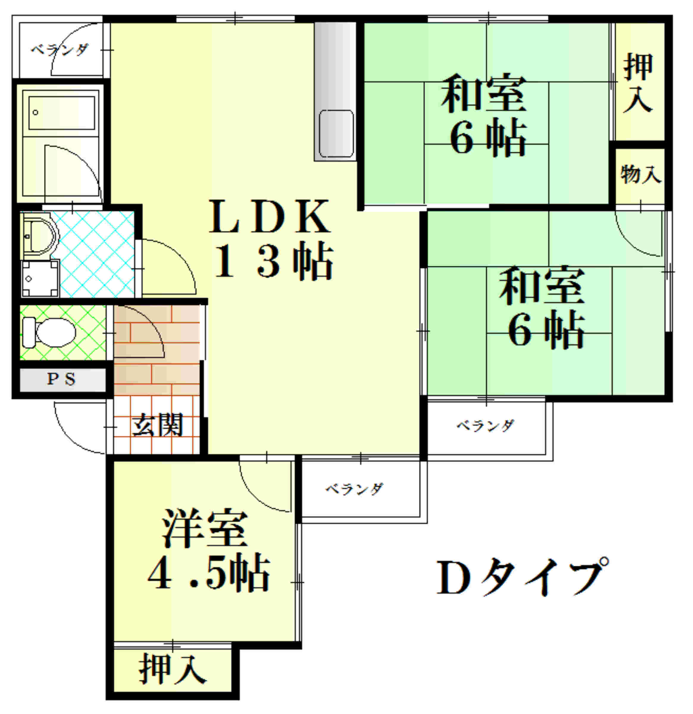 ハイツリバーサイドの間取り