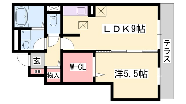 モダンコート東阿保の間取り