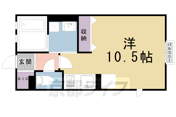 京都市上京区菊屋町のアパートの間取り