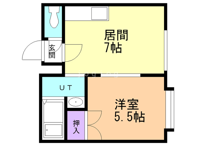 札幌市北区北三十五条西のマンションの間取り