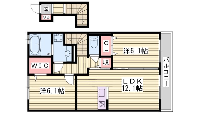 リヴェールコート名谷の間取り