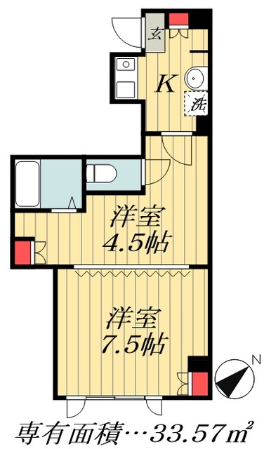 市川市市川南のマンションの間取り